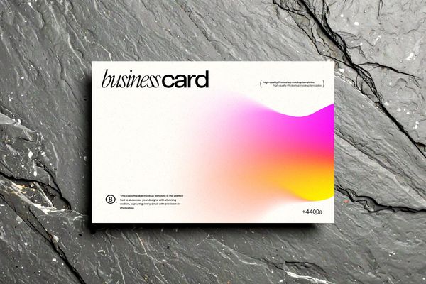 Modern Gradient Business Card Mockup