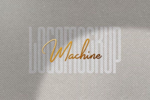 Minimal Fabric Logo Mockup with Natural Light