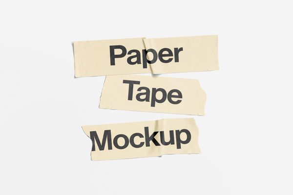 Realistic Paper Tape Mockup