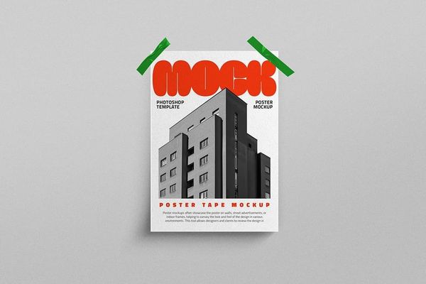 Poster Tape Mockup