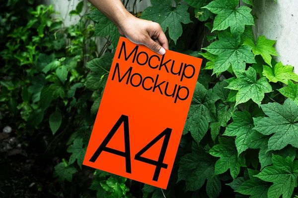 Poster Mockup with Organic Jungle Vibes