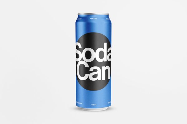 Tall Soda Can Mockup