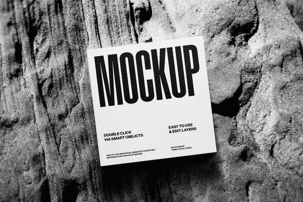 Aesthetic Square Paper Mockup