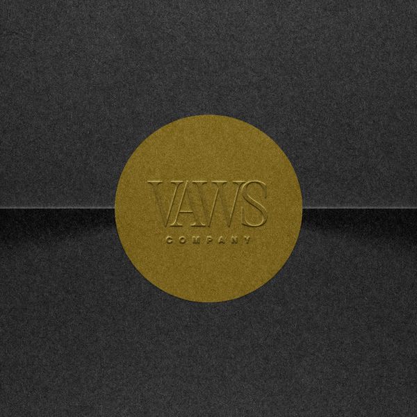 Stamp Logo Mockup with Gold Foil