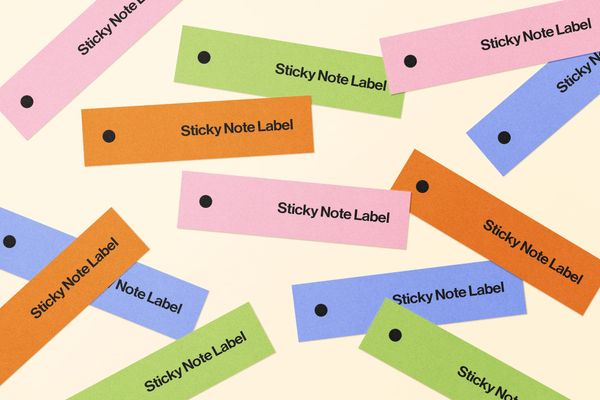 Sticky Notes Label Mockup