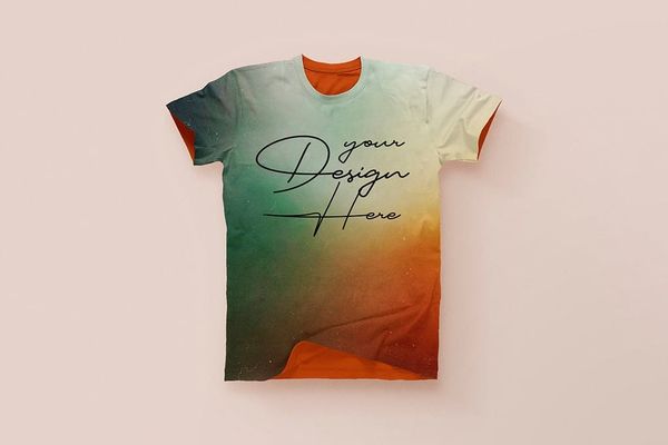Realistic Gradient T-Shirt Mockup