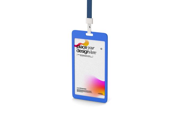 Vertical ID Badge Mockup