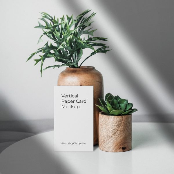 Vertical Paper Card Mockup
