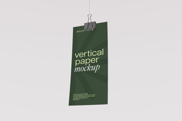 Vertical Paper Mockup