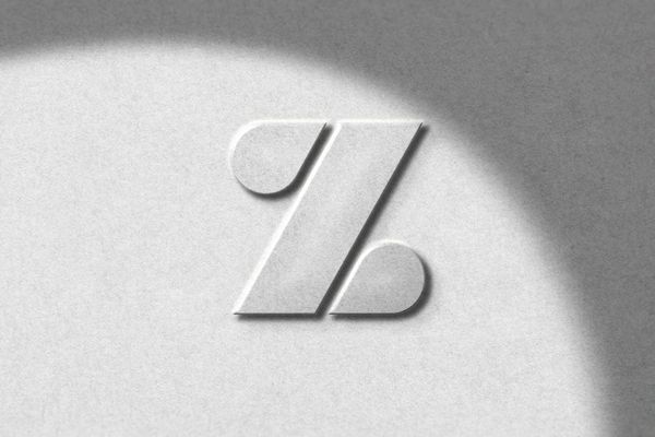 Wall Logo Mockup With Shadow