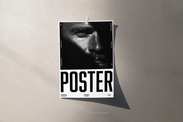 Wall Tape Poster Mockup