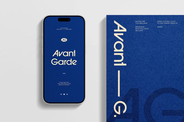 iPhone 17 and Logo Mockup