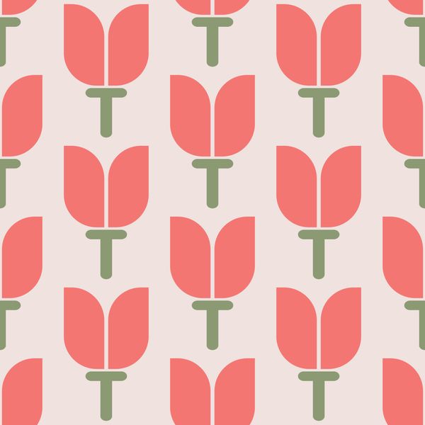 Minimalist Tulip Pattern
