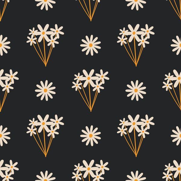 Midnight Daisy Pattern
