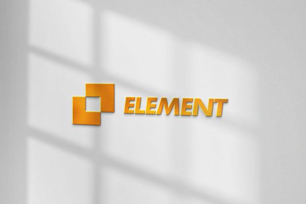 Element Gold Logo Mockup