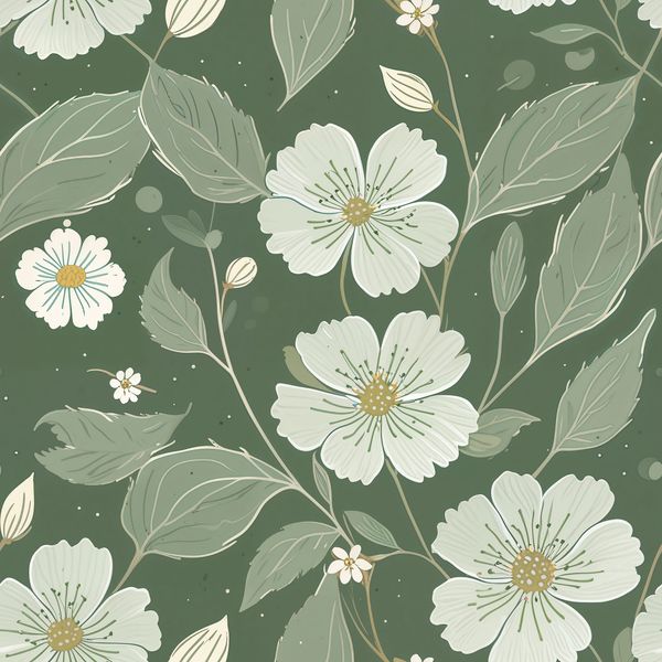 Rustic Garden Floral Pattern