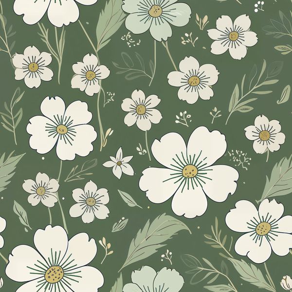 Tiny Daisy Meadow Pattern