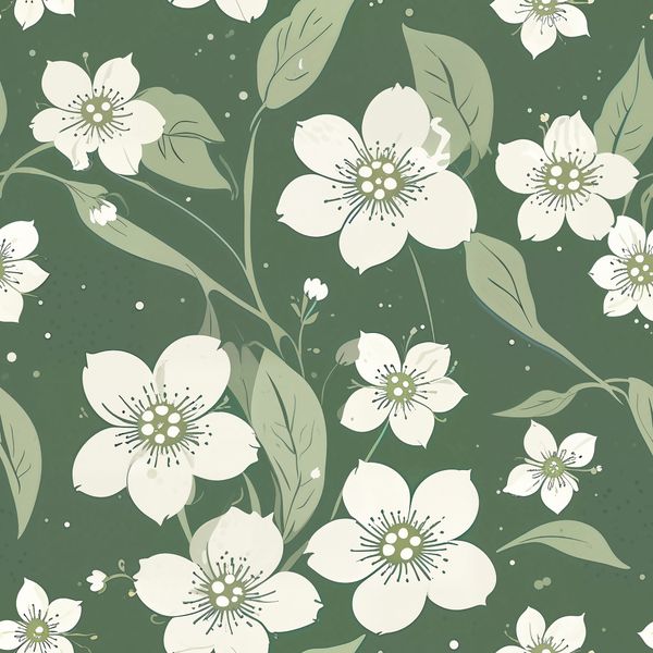Soft White Flower Pattern