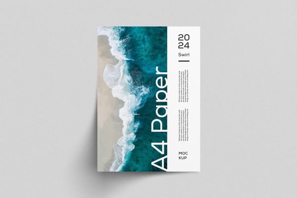 Vertical A4 Flyer Mockup for Branding Design