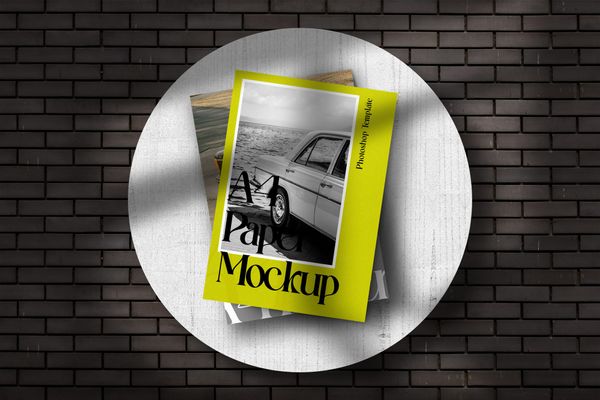 Two A4 Paper Mockup