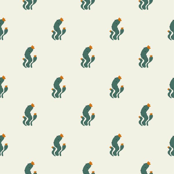 Blooming Cactus Pattern