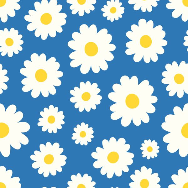 Blue Sky Daisies Pattern