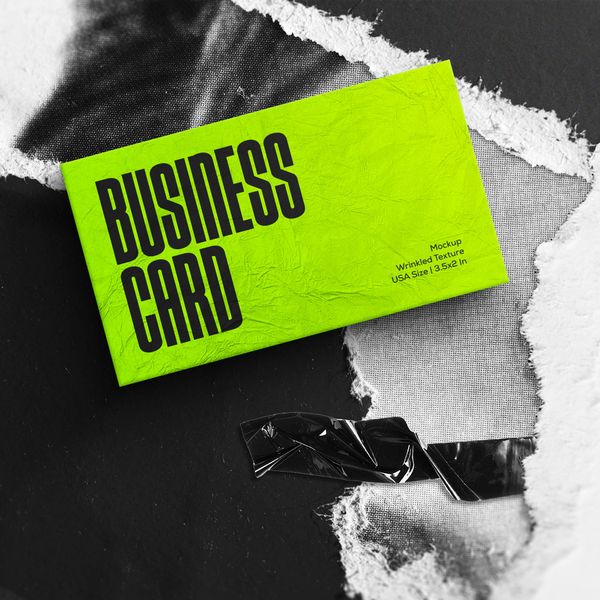 Green Business Card Mock-up