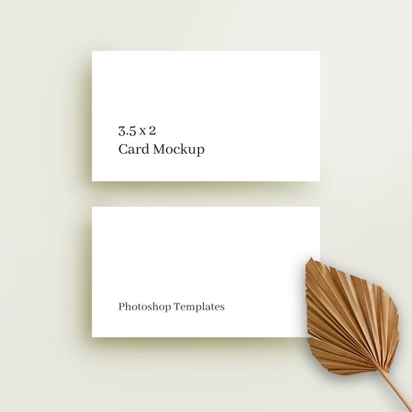 Square Branding Business Card Mockup