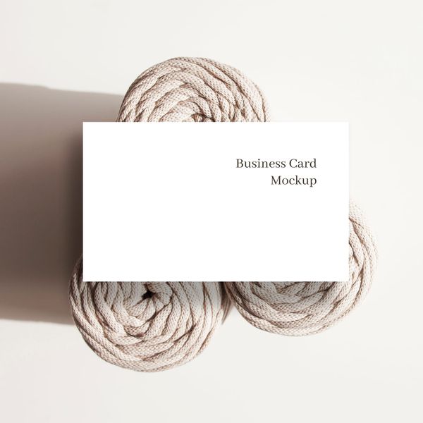 Square Business Card Mockup