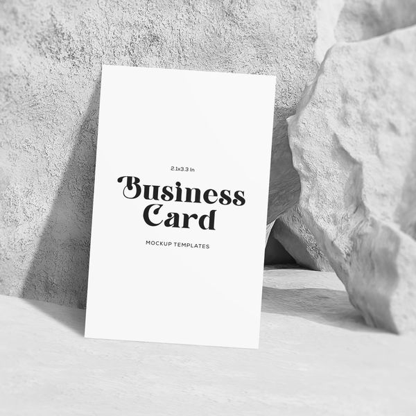 Elegant Vertical Business Card Mockup Template