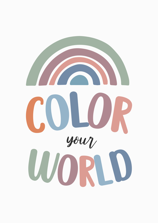Color Your World Wall Art Poster