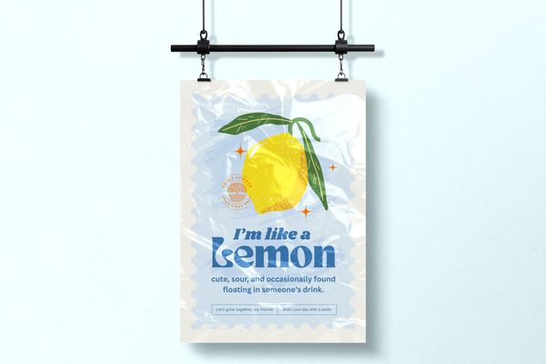 Glossy Hanging Poster Mockup