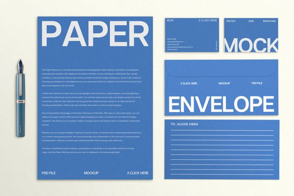 Modern Office Stationery Mockup
