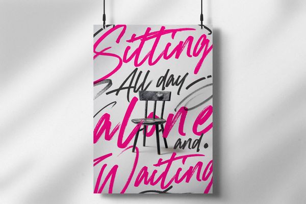 Studio Light Hanging Poster Mockup