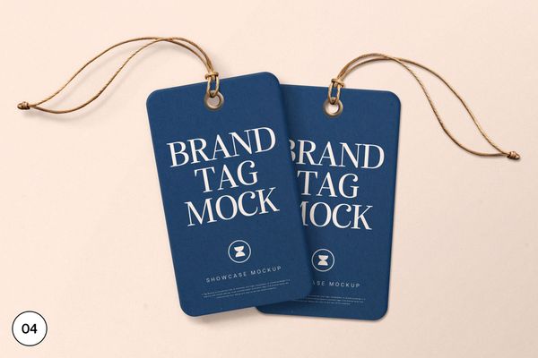 Classic String Hang Tag Mockup