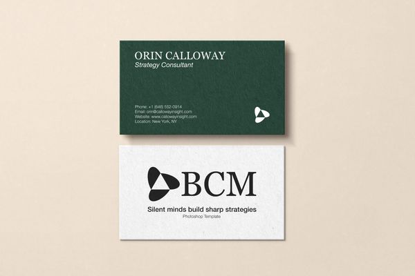 Classic Edge Business Card Mockup