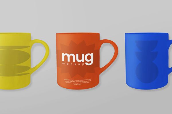 Three Mug Mockup