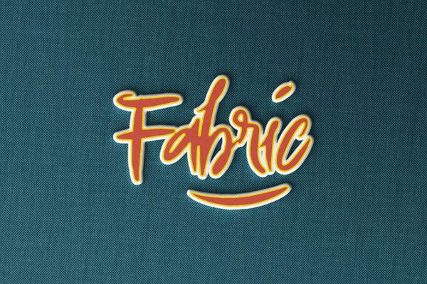 Embroidery Fabric Blue Logo Mockup