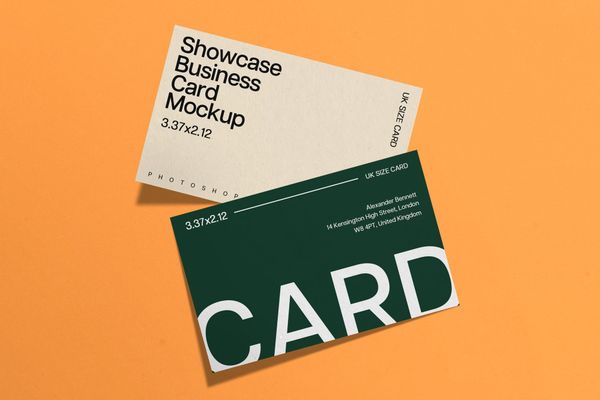 Modern Minimal Business Card Mockup