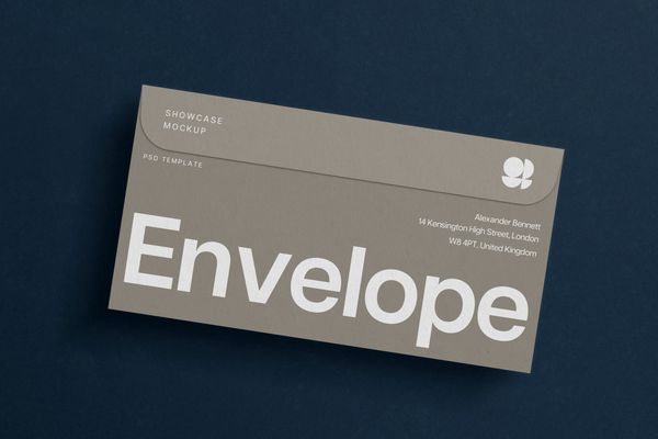 Minimal Luxe Envelope Mockup