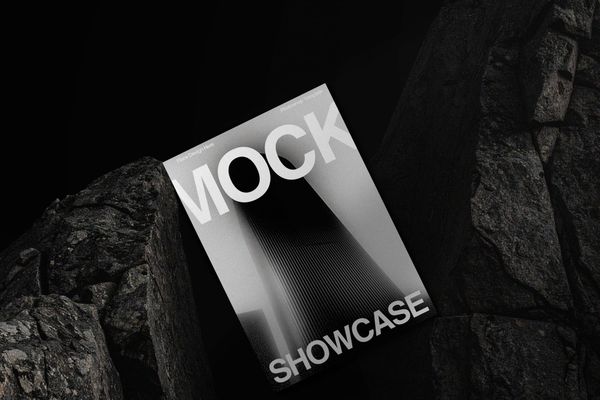 Elegant Poster Mockup on Stone