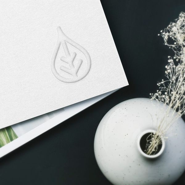 Square Embossed Logo Mockup