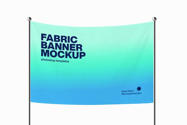 Realistic Fabric Banner Mockup
