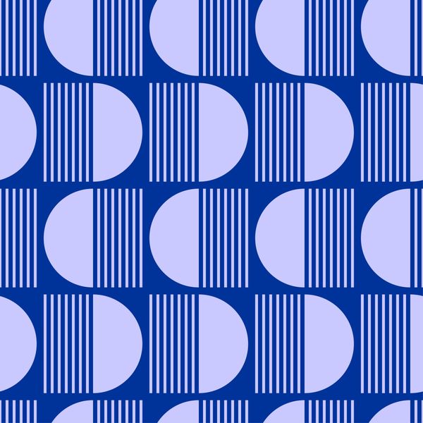 Geo Stripe Semicircle Pattern