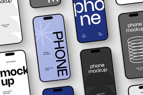 Clean Mobile Phone Mockup Set