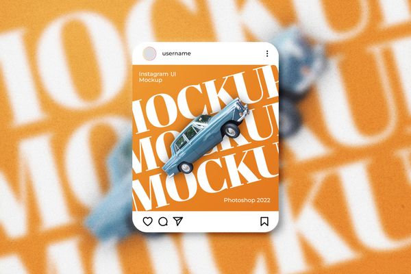 Orange Instagram UI Mockup