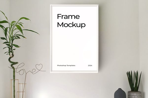Interior Frame Mockup With Leaf