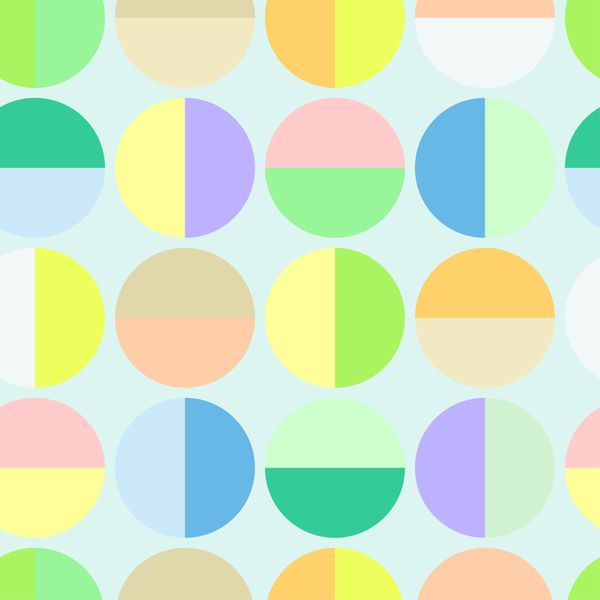 Playful Circle Grid Pattern