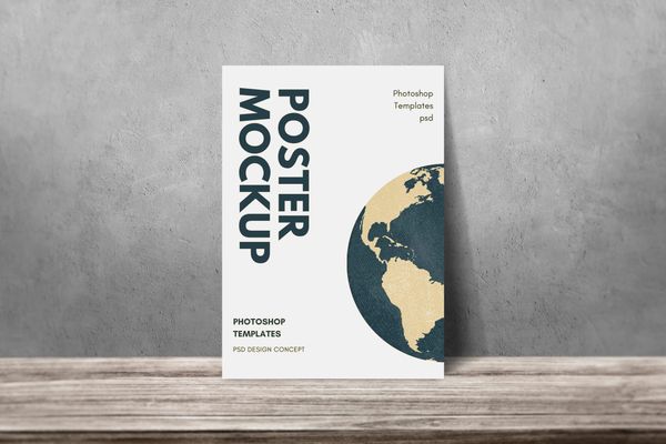 Poster Mockup Realistic Background