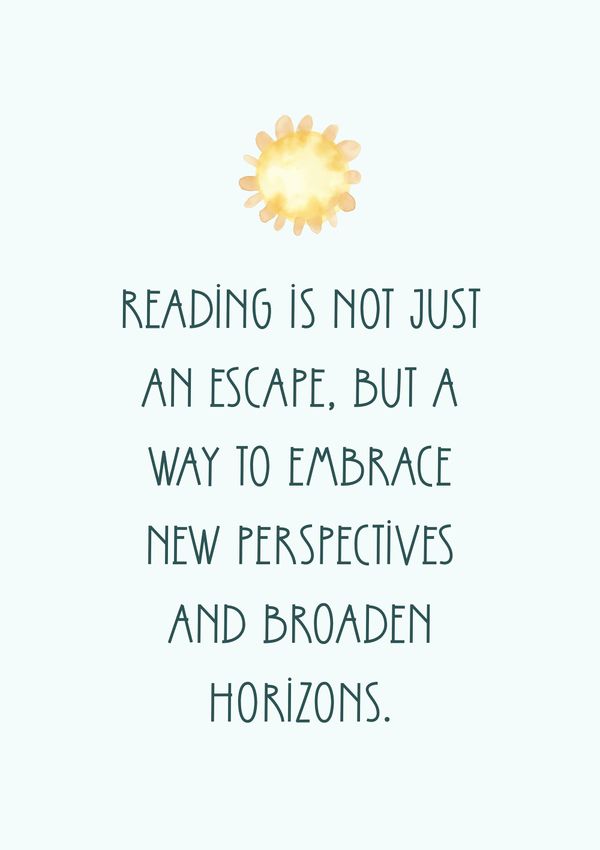 Reading Is Not Just Escape